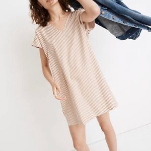 Madewell Button-Back Easy Dress in Stripe
